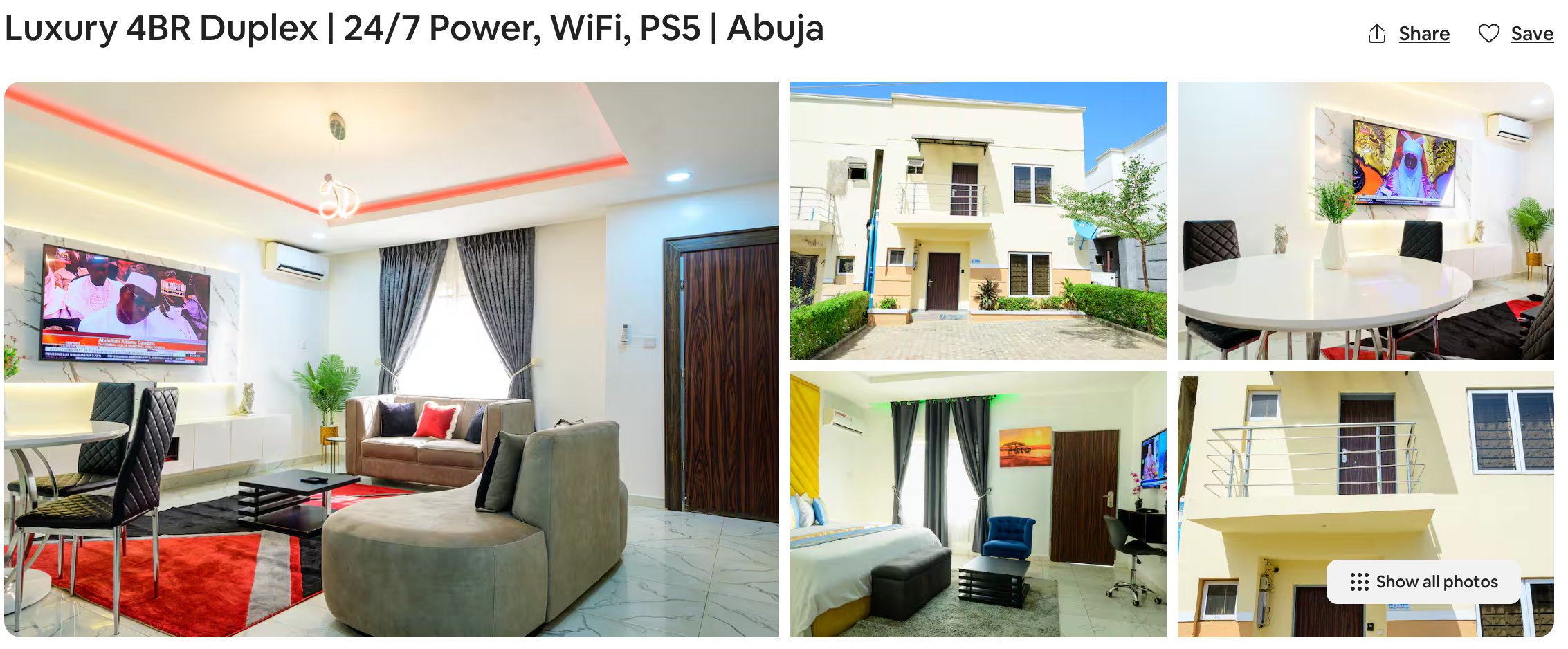 After: listing retitled Luxury 4BR Duplex with a full styled photo gallery
